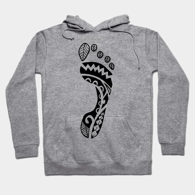 Maori footprint Hoodie by Lycane